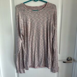 Pink and Gray Long Sleeve Top